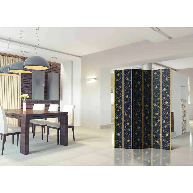 135cm Sichtschutz aus 3 Leinwand-Flügeln - Cady Neu Im Sortiment